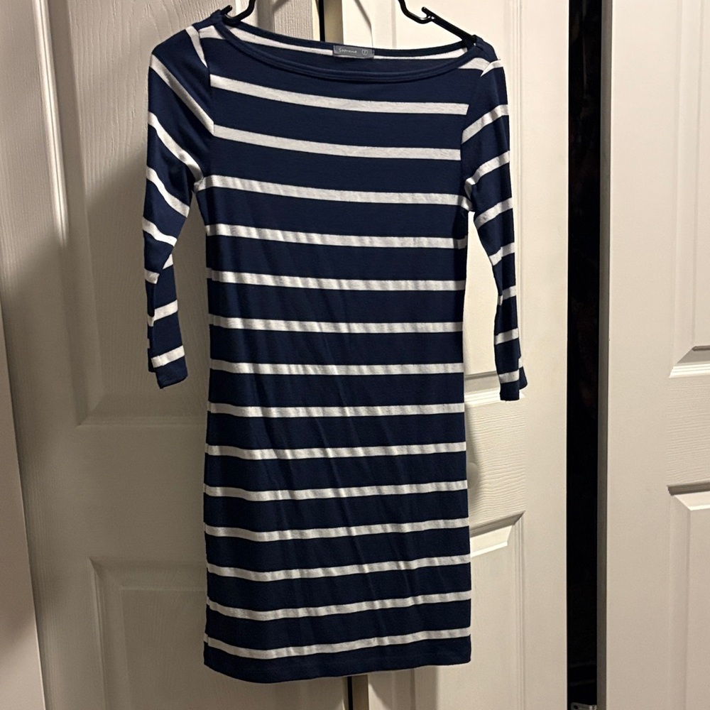 Soprano Navy and Cream Striped Top